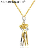 Stainless Steel Couple Hugging Pendant Necklace Kiss Hug Necklace