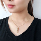Stainless Steel Couple Hugging Pendant Necklace Kiss Hug Necklace