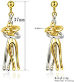 Stainless Steel Couple Hugging Pendant Necklace Kiss Hug Necklace