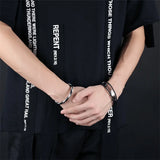 Stainless Steel Guitar Bracelet Logo Leather Bangle for Men