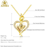 Heart Pendant Necklace with Austrian Crystal for Gift of Love