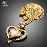 Heart Pendant Necklace with Austrian Crystal for Gift of Love