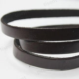 10mmx2mm Green Tan Flat Leather Cord Strip DIY Bracelet Crafts Band