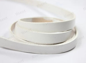 10mmx2mm Green Tan Flat Leather Cord Strip DIY Bracelet Crafts Band