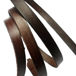 10mmx2mm Green Tan Flat Leather Cord Strip DIY Bracelet Crafts Band