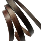 10mmx2mm Green Tan Flat Leather Cord Strip DIY Bracelet Crafts Band