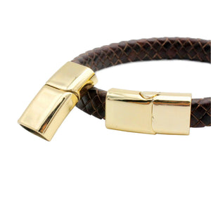 3 Sets 11mmx5.5mm Magnetic Clasp for Bangle Bracelet - Licorice Leather Glue In