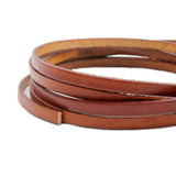 5mmx2mm Cow Hide Leather Strip, 5mm Wide Coated Cord for DIY Bracelet
