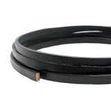 5mmx2mm Cow Hide Leather Strip, 5mm Wide Coated Cord for DIY Bracelet