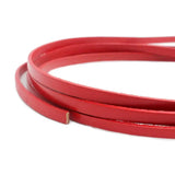 5mmx2mm Cow Hide Leather Strip, 5mm Wide Coated Cord for DIY Bracelet