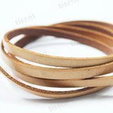 5mmx2mm Cow Hide Leather Strip, 5mm Wide Coated Cord for DIY Bracelet