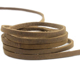 5mmx2mm Cow Hide Leather Strip, 5mm Wide Coated Cord for DIY Bracelet