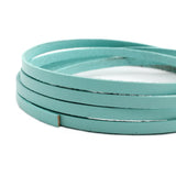 5mmx2mm Cow Hide Leather Strip, 5mm Wide Coated Cord for DIY Bracelet