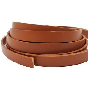 Brown Leather Band Strip 10mm Wide Flat