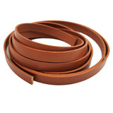 Brown Leather Band Strip 10mm Wide Flat