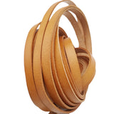 Aaazee 1 Yard 10mm Flat Leather Strip Distressed Tan 10x2mm