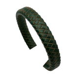 Dark Green Braided Leather Strap 12x6mm