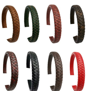 Dark Green Braided Leather Strap 12x6mm
