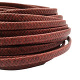 Dark Green Braided Leather Strap 12x6mm