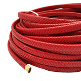 Aaazee 1 Yard 12x6mm Braided Leather Strap Red