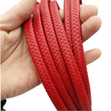 Aaazee 1 Yard 12x6mm Braided Leather Strap Red