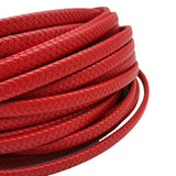 Aaazee 1 Yard 12x6mm Braided Leather Strap Red