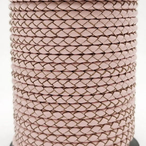 Aaazee 1 Yard 4mm Baby Pink Bolo Leather Strap
