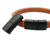 Aaazee 3 Sets Licorice Leather Cord End Magnetic Clasps 12x6mm Matte