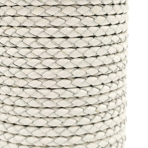Aaazee 4mm Deep Weathered Braided Leather Strap for Bracelet
