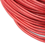 Aaazee 5 Yards Red Leather Cord for Bracelet DIY