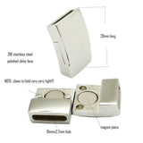 Aaazee Stainless Steel Magnetic Clasps 10x2.7mm Hole 10mm