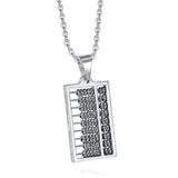Abacus Necklace Stainless Steel Ancient Counting-frame Pendant