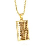 Abacus Necklace Stainless Steel Ancient Counting-frame Pendant