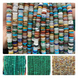 Turquoise Agates Beads 6x2mm Natural Stone Spacer Beads for Necklace Making