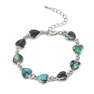 Abalone Shell Butterfly Drop Bracelet with Zircon Stones