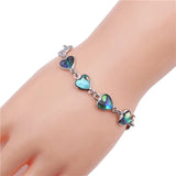 Abalone Shell Butterfly Drop Bracelet with Zircon Stones