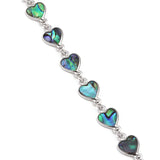 Abalone Shell Butterfly Drop Bracelet with Zircon Stones