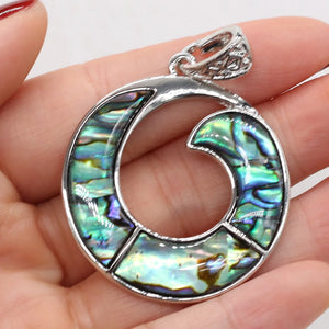 Abalone Mother of Pearl Shell Pendant for DIY Jewelry Making