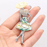 Abalone Shell Natural Hood Beauty Brooch Pendant Charm For Jewelry Making