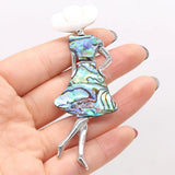 Abalone Shell Natural Hood Beauty Brooch Pendant Charm For Jewelry Making