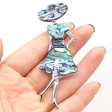 Abalone Shell Natural Hood Beauty Brooch Pendant Charm For Jewelry Making