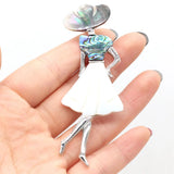 Abalone Shell Natural Hood Beauty Brooch Pendant Charm For Jewelry Making