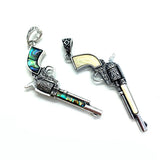 Abalone & Shell Necklace Pendant Retro Leather Cord DIY Jewelry 30x62mm