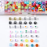 Acrylic Alphabet Beads Flat DIY Bracelet Necklace