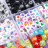 1080pcs Acrylic Alphabet Beads DIY Bracelet Necklace Accessories