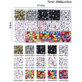 1080pcs Acrylic Alphabet Beads DIY Bracelet Necklace Accessories