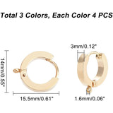 12PCS Huggie Hoop Earrings Stainless Steel Hypoallergenic