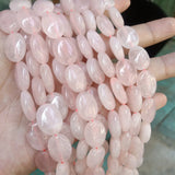 12x16x6mm Oval Natural Rose Quartz Stone Beads DIY Loose Pink Crystal 15''