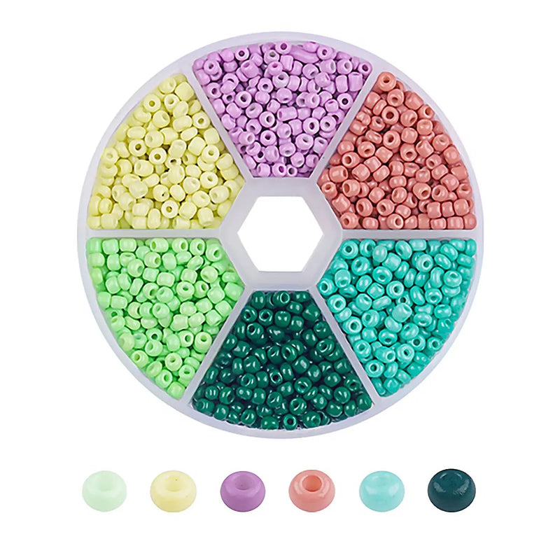 1900pcs 3mm Solid Paint Rice Bead Set DIY Bracelet Necklace Jewelry Accessories
