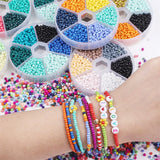 1900pcs 3mm Solid Paint Rice Bead Set DIY Bracelet Necklace Jewelry Accessories